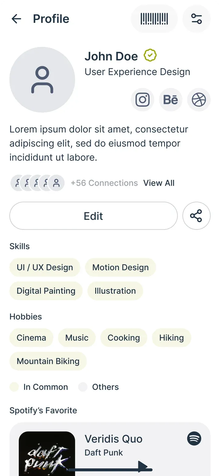 Profile, step 1: Profile